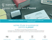 Tablet Screenshot of huissier-jolimet-89.com